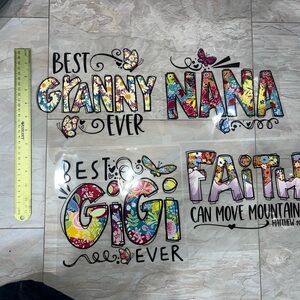 New iron on vinyl decals